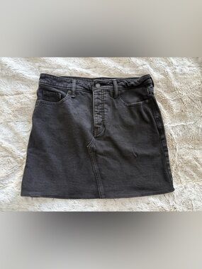 Old Navy Black Denim Mini Skirt Size 8